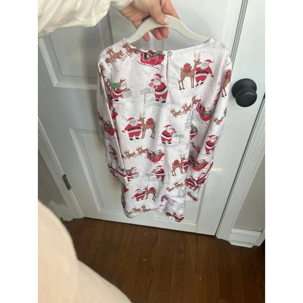Pottery Barn Kids Heritage‎ Santa Flannel Nightgown size 6